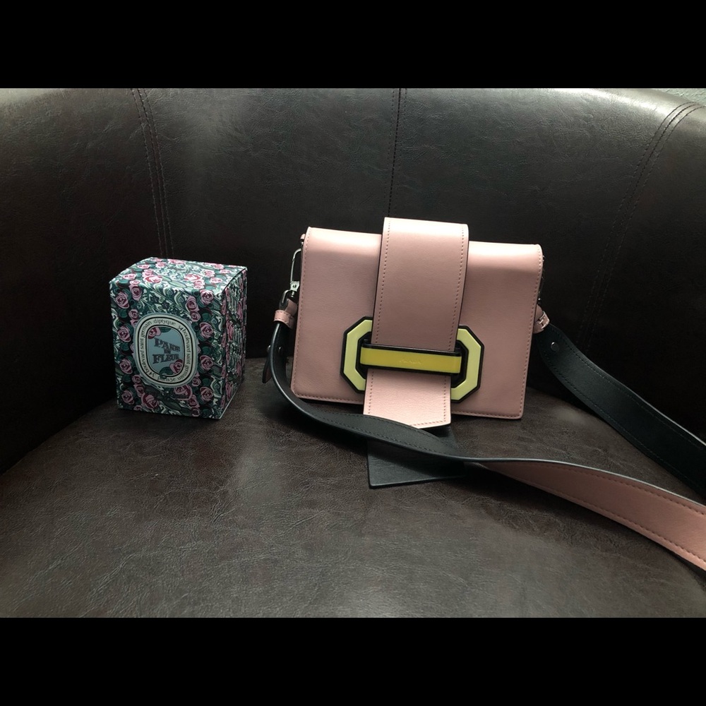 Pink Plex Ribbon Flap Bag without 2 letters